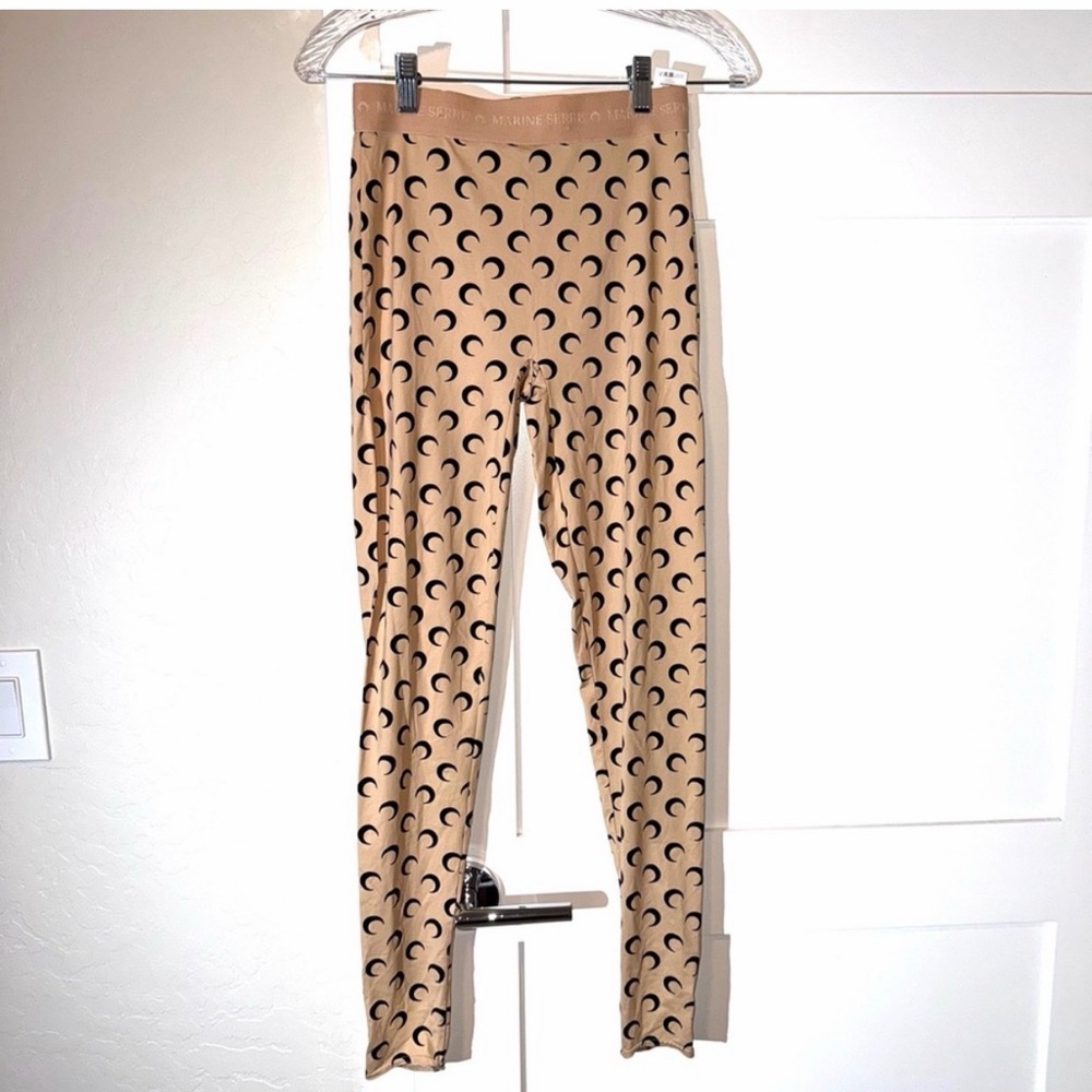 Marine Serre Beige Moon Pattern Women’s M Leggings